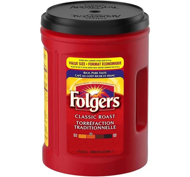 Folgers Classic Roast Ground Coffee - 1.21 kg Tub, 1.21 kg Tub - Each