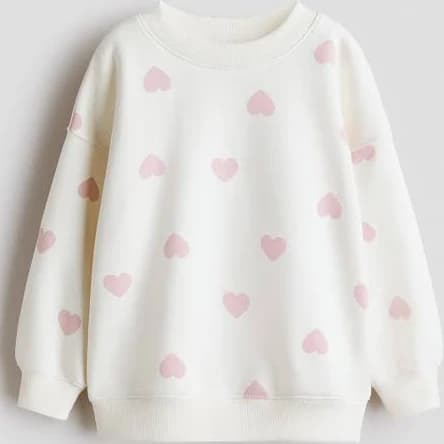 H&M Girls Oversized Brushed-In Sweatshirt