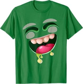 Cute Monster Face Halloween Group Easy Costume Cartoon T-Shirt