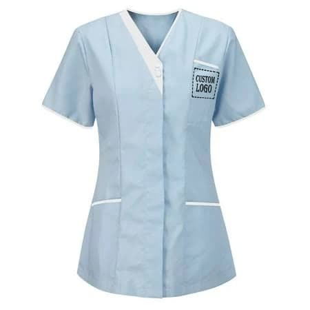 Personalized V-Neck Scrub Tops with Pockets