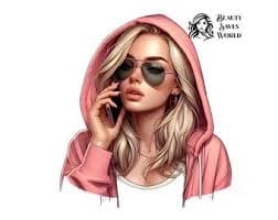 Blonde Girl, Woman, Planner, Sticker, Clipart - Etsy Israel