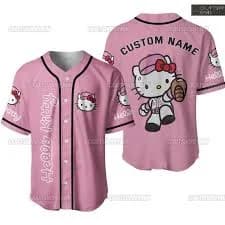 Personalized Hello Kitty Baseball Jersey, Hello Kitty Jersey, Hello Kitty Jersey Shirt, Hello Kitty Lover, Hello Kitty Shirt, Kitty Cat