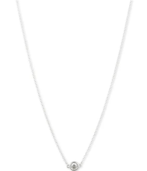 LAUREN Ralph Lauren Sterling Silver CZ Pendant Necklace