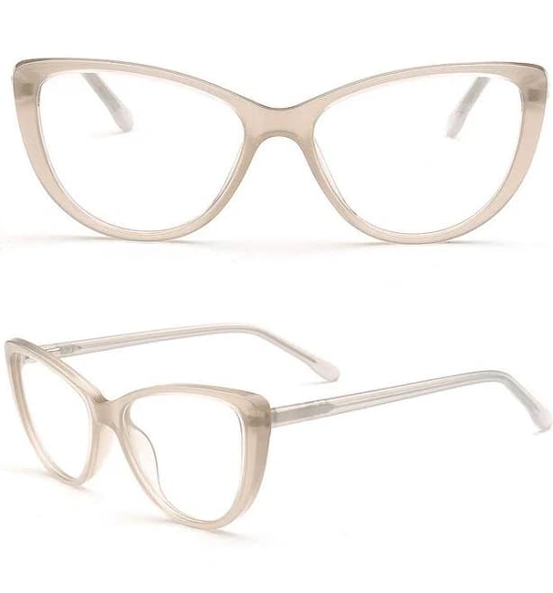 Tortoise Shell Cat Eye Eyeglasses Frames Women Solid Vintage Fashion