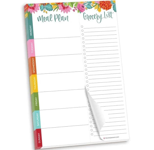 Bloom Daily Planner Meal Planning Pad with Magnets