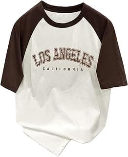Men's Los Angeles California Graphic T Shirts Raglan Sleeve Casual Shirts