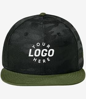 New Era Camo Flat Bill Snapback Cap