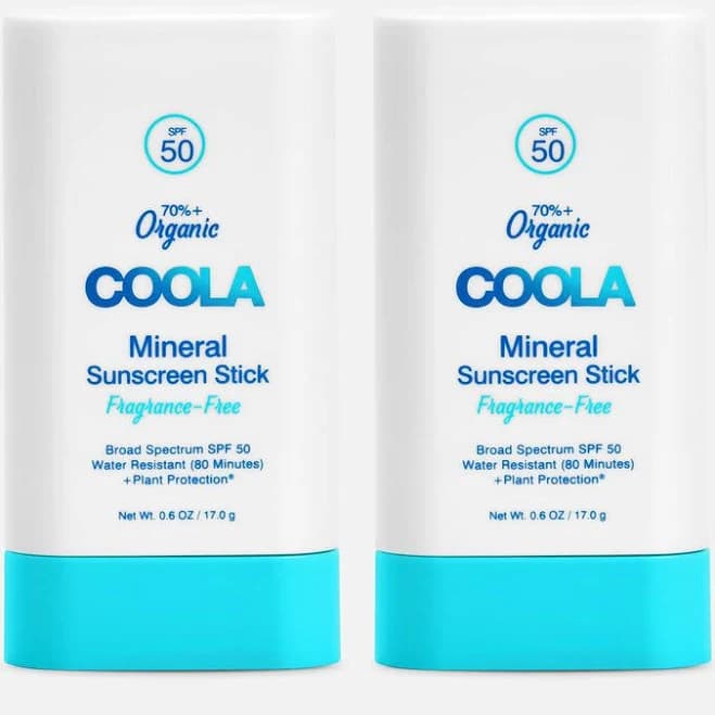 Coola Mineral Organic Sunscreen Stick (SPF 50), 2-Pack | FSA Store