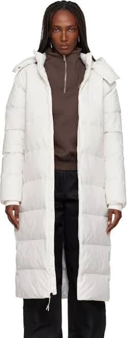 The North Face White City Long Hooded Down Coat