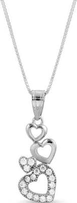 vanda jewelry Multi Heart CZ Necklace