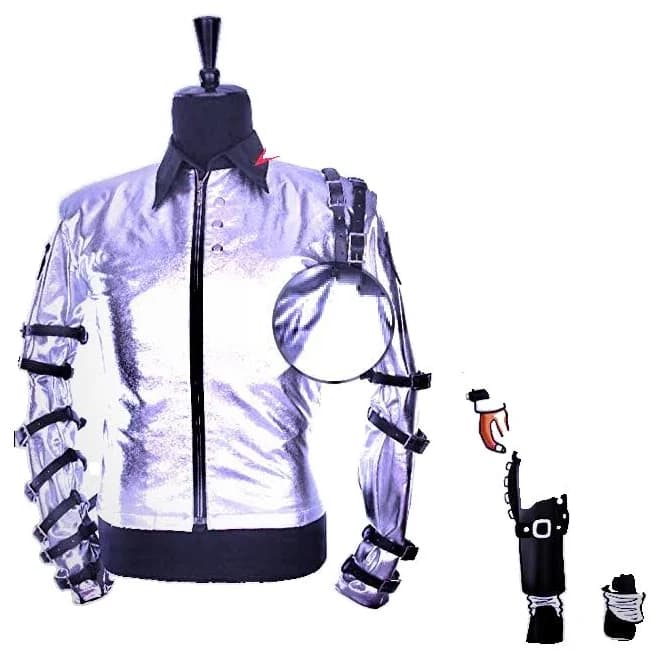 Vicious Rumorz Jackets & Coats | New Micheal Jackson Bad Series Tour Costume XL | Color: Black/Silver | Size: Lj | Melissamars76'S Closet