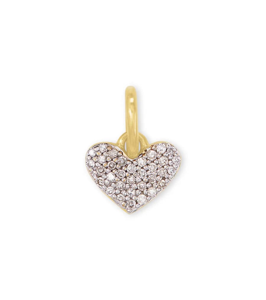 Kendra Scott Ari 18K Gold Vermeil Diamond Heart Charm