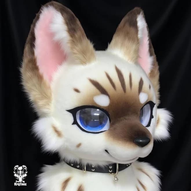 Cute Siamese Cat Fursuit Head