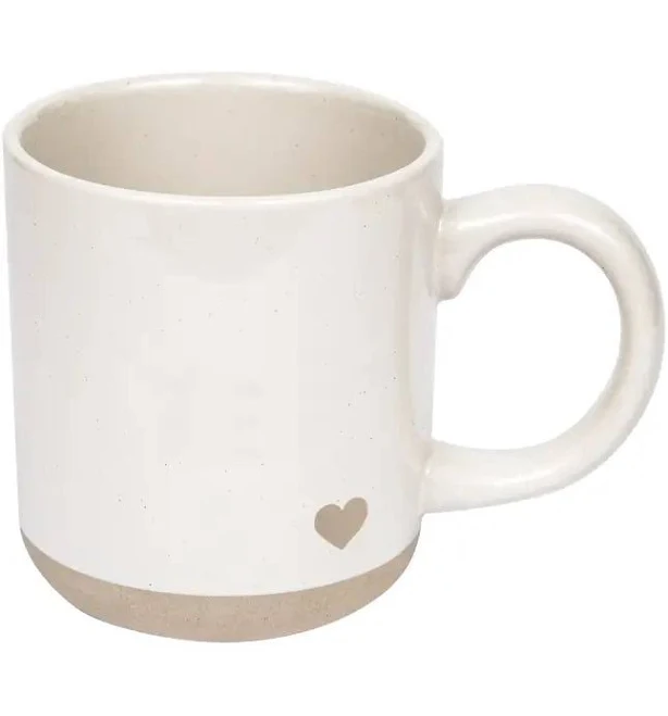 Heart Stoneware Coffee Mug