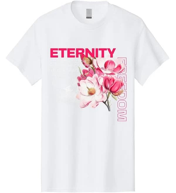Eternity Mens Graphic Tee,100% Cotton,casual Summer Wear