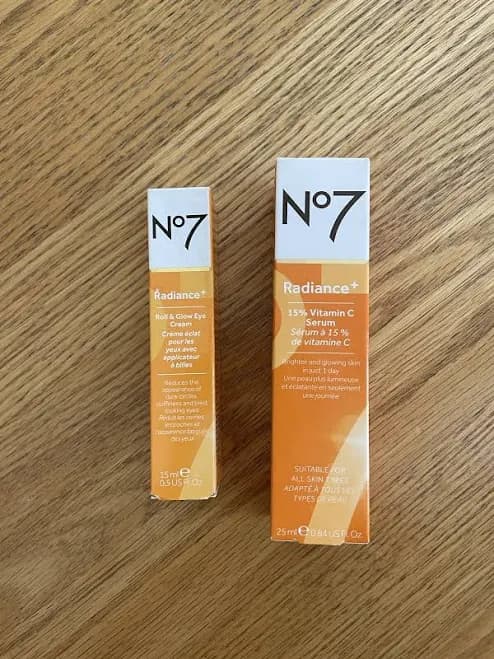 No 7 Radiance Plus Vitamin C Serum Roll And Glow Eye Cream Skin Care