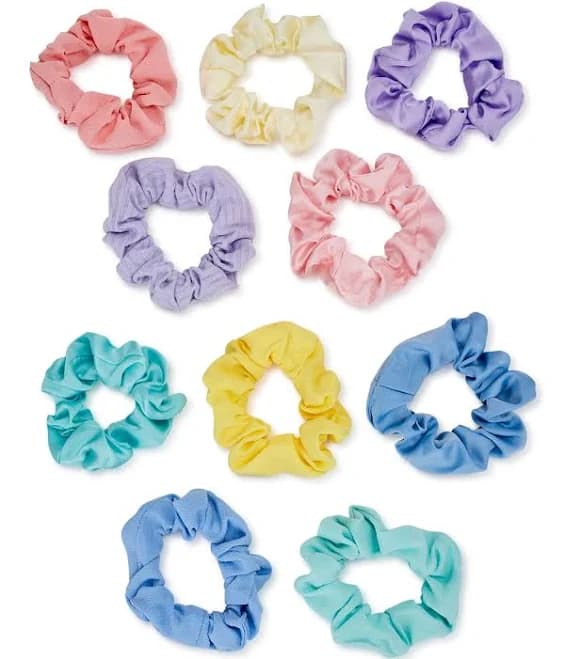 Time and Tru Women's 10-Pack Pastel Hair Ties