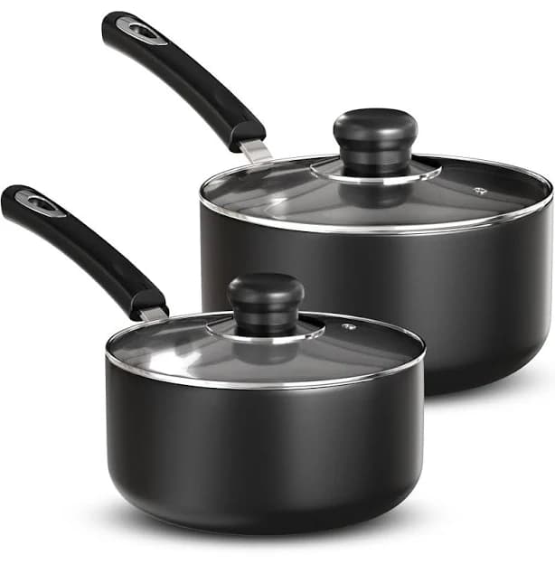 Utopia Kitchen Nonstick Saucepan Set with Lid