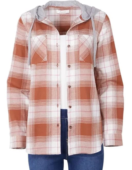 Natural Reflections Hooded Flannel Shirt