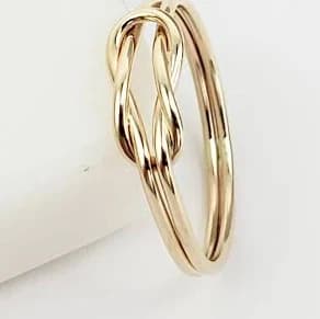 14K White Gold Infinity Knot Promise Ring