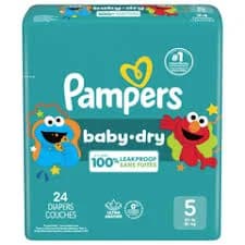 Pampers Size 5 Diapers (27+ lbs (12+ kg)), 24 diapers