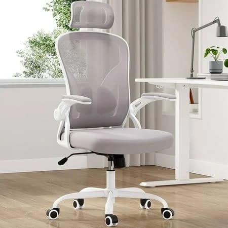 Stary Ergonomic Mesh Office Chair with Headrest, Tall Reclining Computer Chair with Adjustable Lumbar Support and Adjustable Arms for Home Office,