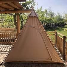 Amazon.com : Free Space Outdoor 100% Cotton Canvas Waterproof Pyramid-Shaped Camping Tent (Beige, 2.15meters) : Sports & Outdoors