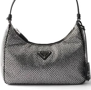 Prada Re-Edition 2005 Mini Crystal-Studded Satin Bag