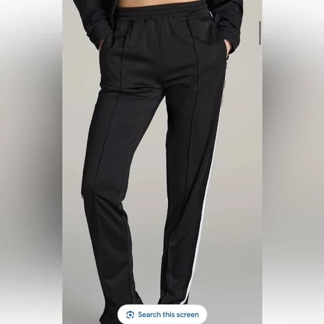 American Tall Men Athletic Stripe Pants for Tall in Black