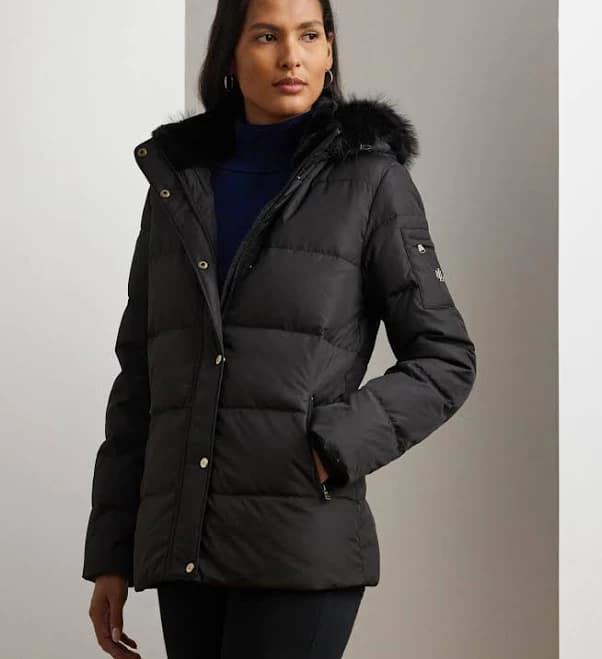 Lauren Ralph Lauren Women's Faux-Fur Hooded Puffer Coat