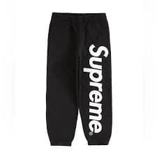 Supreme Satin Appliqué Sweatpant Black