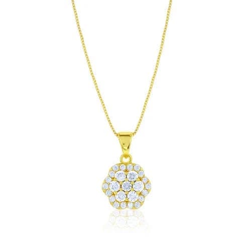 Donatello Gian Crystal Cluster Pendant Necklace