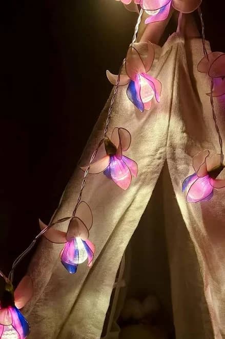 Fuchsia LED String Lights | Dreamy Pink-Purple Flower Glow for Holidays & Romance|Gift for Christmas, Anniversaries, Birthdays, Mother's Day