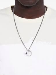 MM6 Maison Margiela Numeric Ring Necklace | Silver | FARFETCH