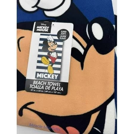 Mickey Mouse Charged Up Stripe Beach Bath Pool Towel