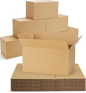 Shipping-Boxes-11x6x6 Inches: 40 Pack Shipping-Boxes-Mailers, Brown Corrugated-Cardboard-Boxes for Packing Small Business Mailing