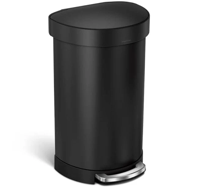 Simplehuman 45L Semi- Round Step Kitchen Trash Can