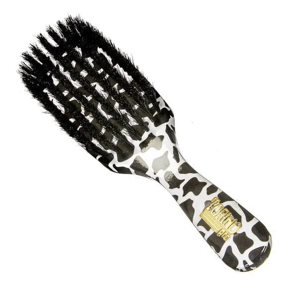 Torino Pro Wave Brush #261 - 7 Row Soft Long handle Brush - 100% Pure Boar Bristles