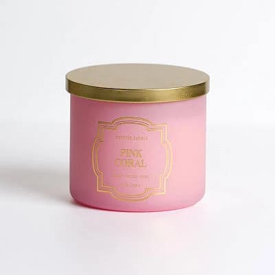 Kirkland's Home Coral 3-Wick Jar Candle