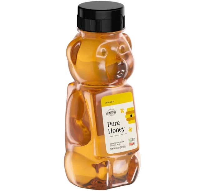 Hometown Provisions Pure Honey Bear Squeeze Bottle 12 oz. - 12/Case
