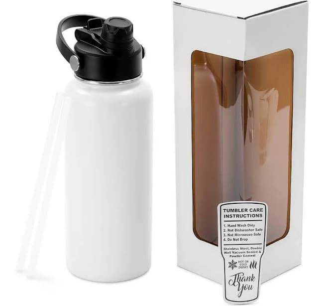 Makerflo 32 oz Hydro Powder Coated Bottle
