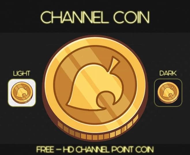 GAME LEAF COIN [ Channel Coin ], Png Format, Asset for Content Creator and Vtuber, Instant Download