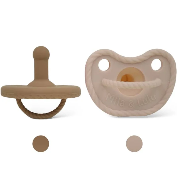 Mila & Lulu Round Silicone Baby Pacifier Set of 2