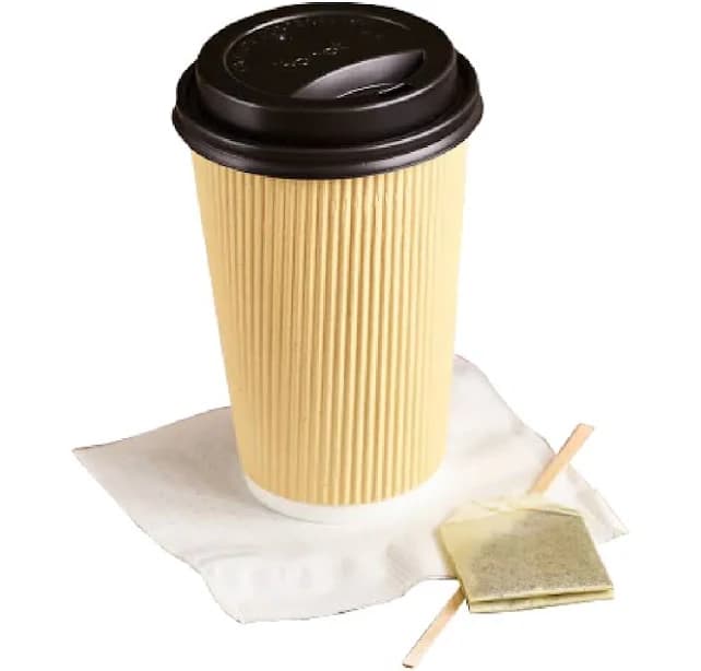 [CUL-KDL516B-PP] CUP LID BLACK PLASTIC ROUND DOME SIPPER HOLE FOR 10oz-24oz PAPER HOT CUP 90mm Karat RECYCLABLE - 1000/CASE