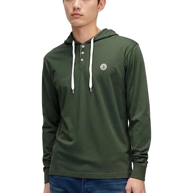 Volcom Men's Ballast Hooded Henley Pullover