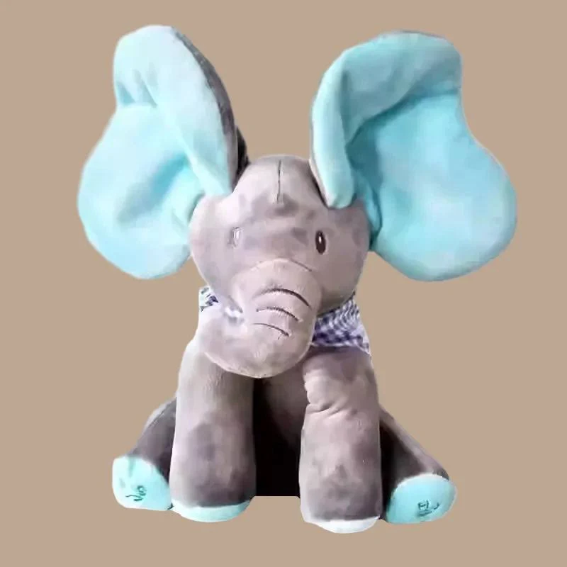 Interactive Peek-A-Boo Elephant Plush Toy