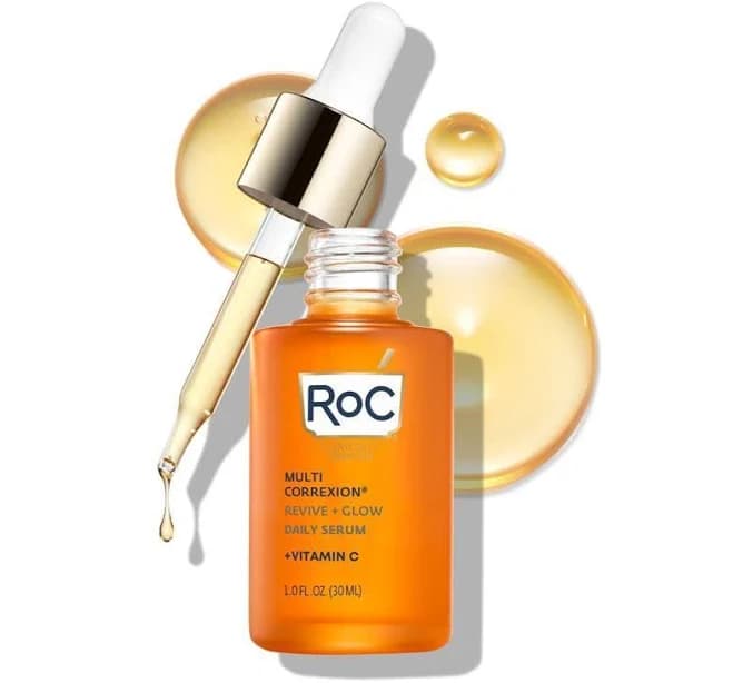 RoC Multi + Glow 10% Vitamin C Serum for Face, Deep Hydrating Face Serum, Make the Skin Appear More Radiant, Oil-Free Skin Care, 1 Fluid Ounce