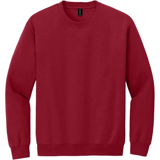Gildan 18000 Sweatshirt Heavy Blend 50/50 Fleece Crew G180 Cherry Red