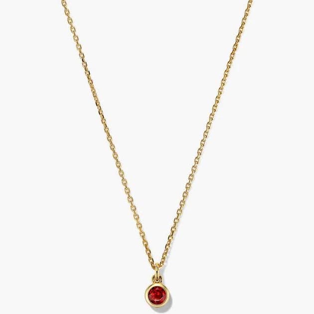 Mejuri Sia Birthstone Pendant Necklace