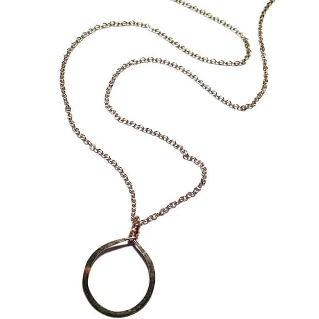 Small Circle Necklace Beth Jewelry gold-filled